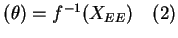 $(\theta) = f^{-1}(X_{EE}) \quad (2)$